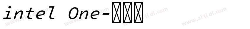 intel One字体转换